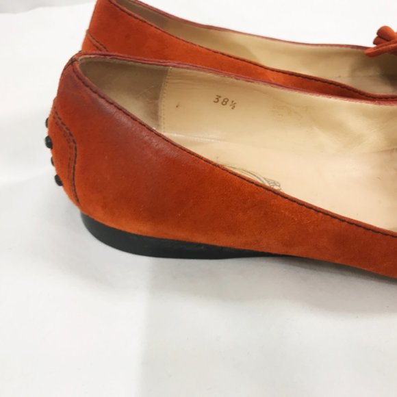 Tods two tone ballet flats Pointy toe Black Patent Red suede - Picture 6 of 7